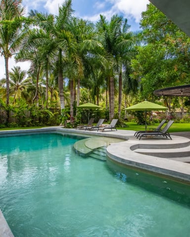 4BR hacienda with private pool and palm garden