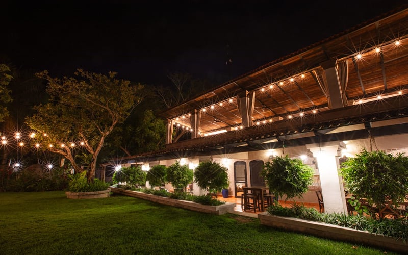 Hacienda at night